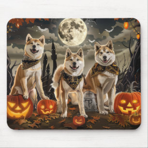 Akita Halloween Spooky Mouse Mat