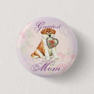 Akita Heart Mum 3 Cm Round Badge