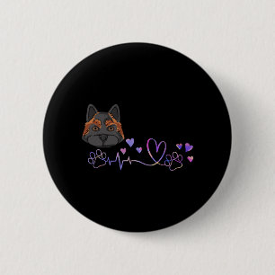Akita Heartbeat 6 Cm Round Badge