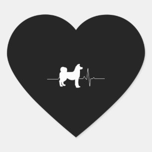 Akita Heartbeat Heart Sticker