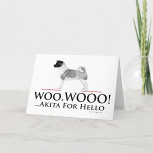 Akita Hello Greeting Card
