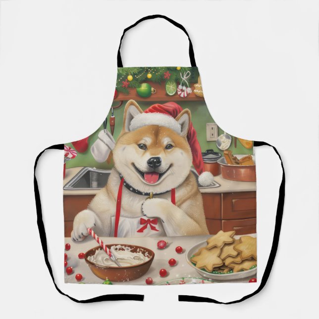 Akita Holiday Baking: Festive Christmas Apron (Front)