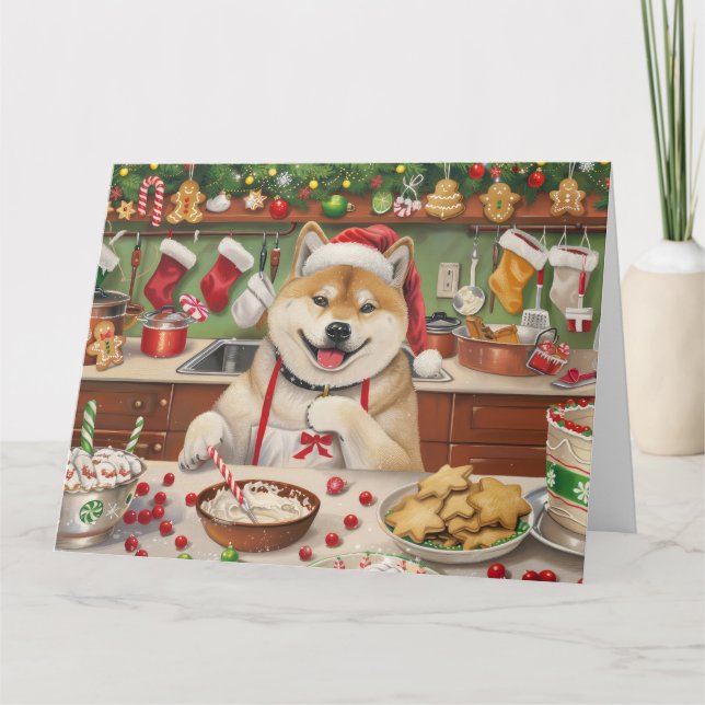 Akita Holiday Baking: Festive Christmas Card (Front)