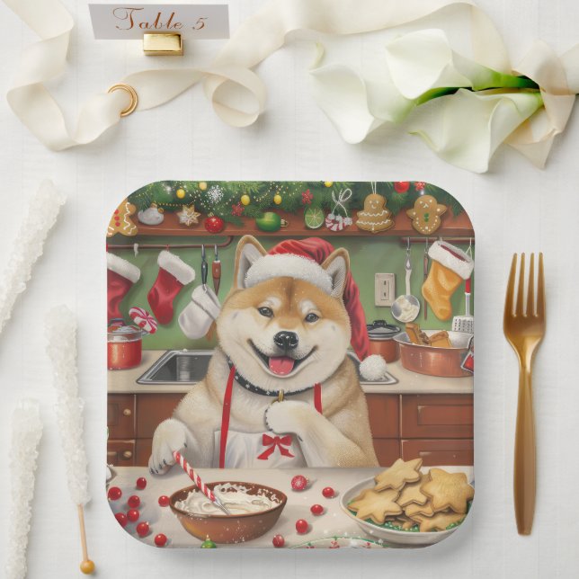 Akita Holiday Baking: Festive Christmas Paper Plate (Wedding)