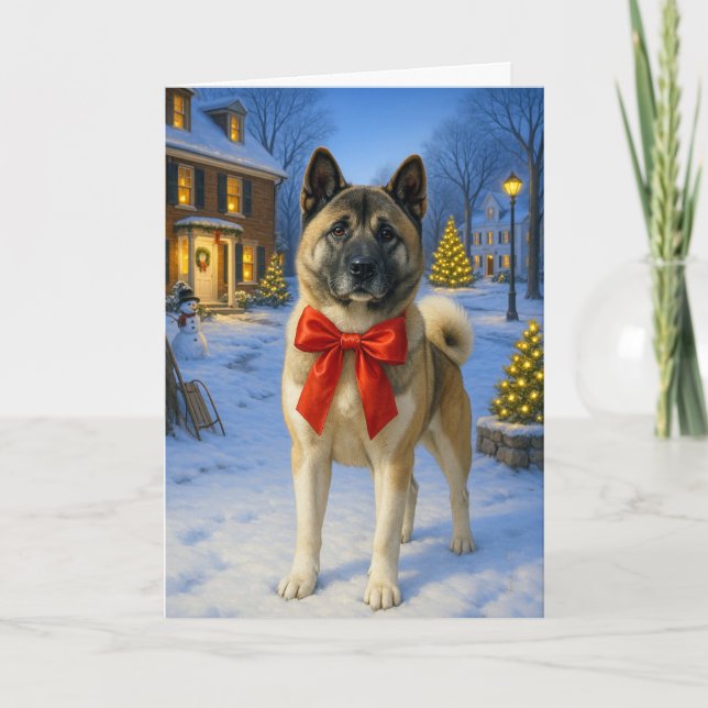Akita Holiday Card (Front)