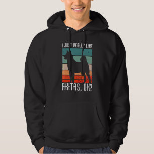 Akita I Just Really Retro Vintage Shiba Inu Dog Ak Hoodie