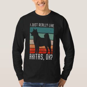 Akita I Just Really Retro Vintage Shiba Inu Dog Ak T-Shirt