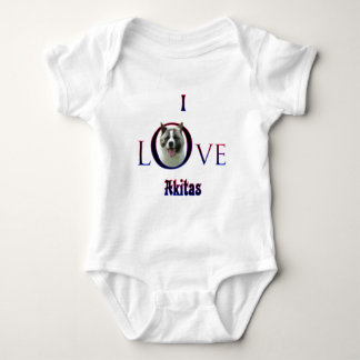 Akita I Love Baby Bodysuit