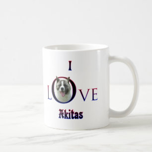 Akita I Love Coffee Mug