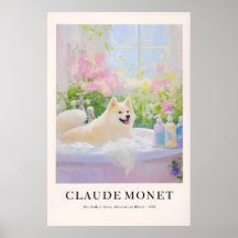 Akita Inu Bathroom Art Print Monet Style Dog Lover