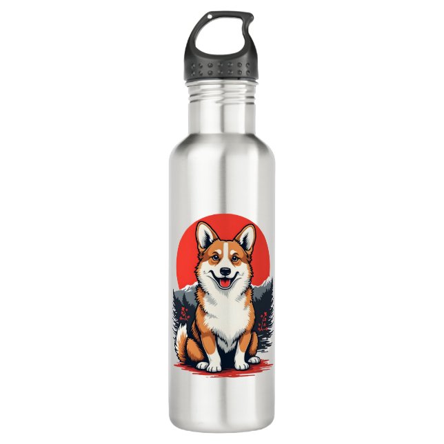 Akita Inu Dog 710 Ml Water Bottle (Front)