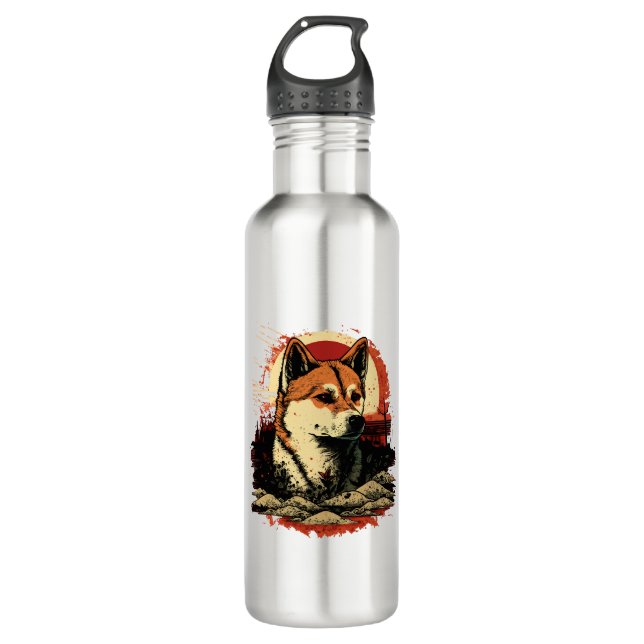 Akita Inu Dog 710 Ml Water Bottle (Front)