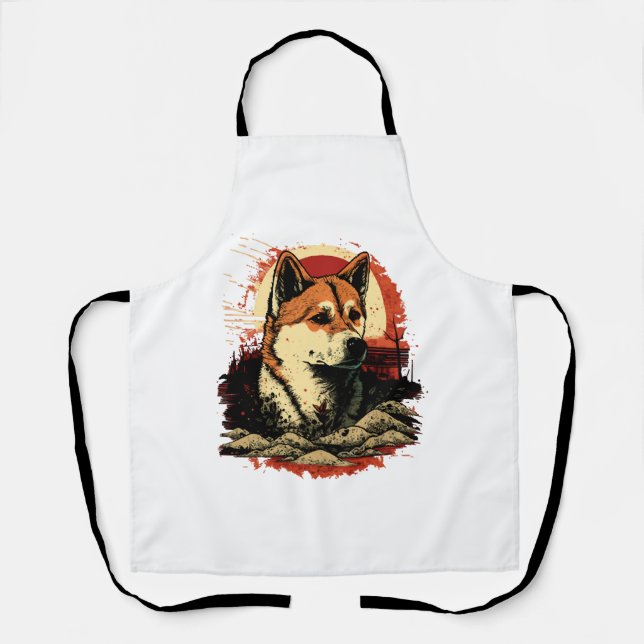 Akita Inu Dog Apron (Front)