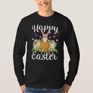 Akita Inu Dog Easter Egg Hunt Floral Akita Inu Eas T-Shirt