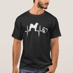 Akita Inu Dog Heart Heartbeat Men Women Kid T-Shirt