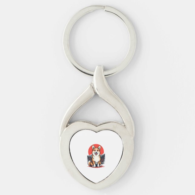 Akita Inu Dog Key Ring (Front)
