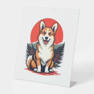 Akita Inu Dog Pedestal Sign