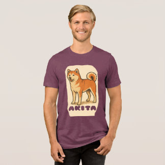 AKITA INU DOG T-Shirt Tri-Blend Shirt