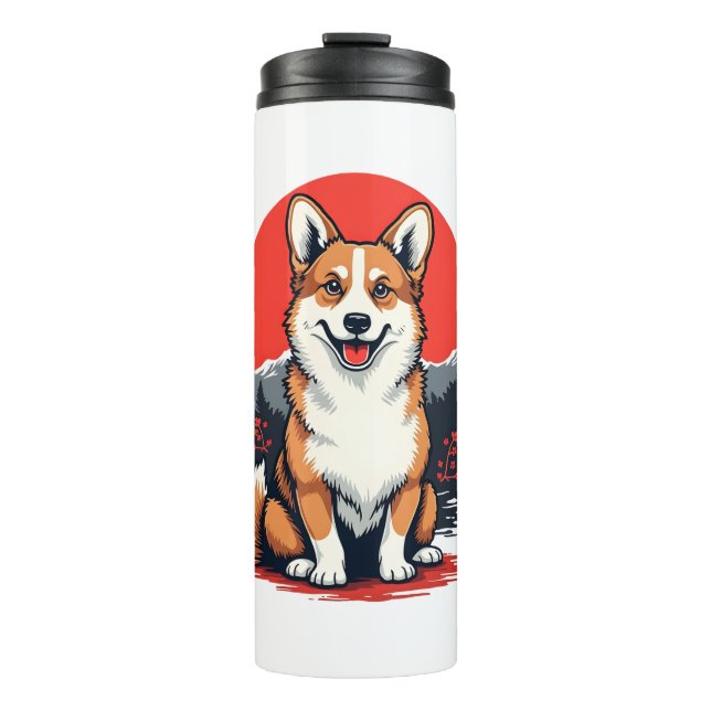 Akita Inu Dog Thermal Tumbler (Front)