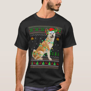 Akita Inu Dog Ugly Christmas Sweaters Holiday Sant