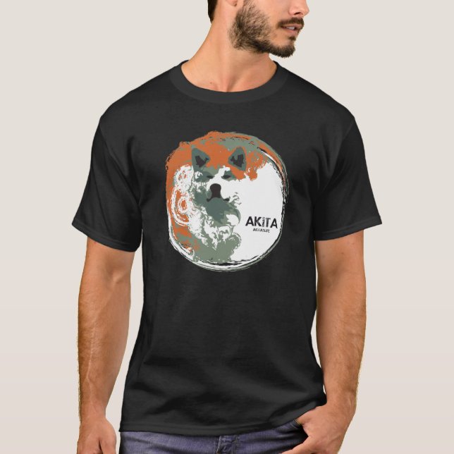 Akita inu face t-shirt (Front)