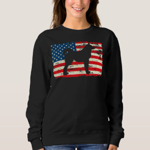 Akita Inu For Dog Mum Dog Dad Usa Flag 4th Of Jul Sweatshirt
