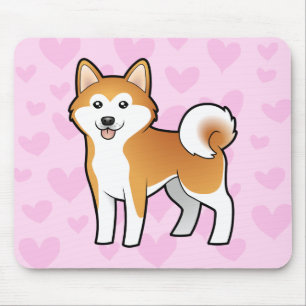 Akita Inu / Shiba Inu Love Mouse Mat