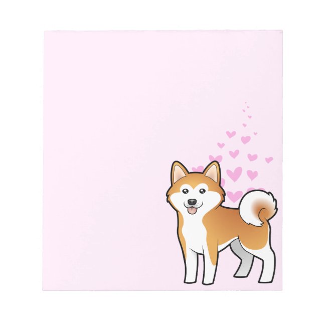 Akita Inu / Shiba Inu Love Notepad (Front)