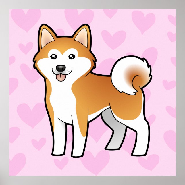 Akita Inu / Shiba Inu Love Poster (Front)