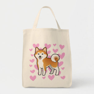 Akita Inu / Shiba Inu Love Tote Bag