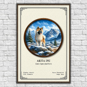 Akita Inu Zoology Series Poster