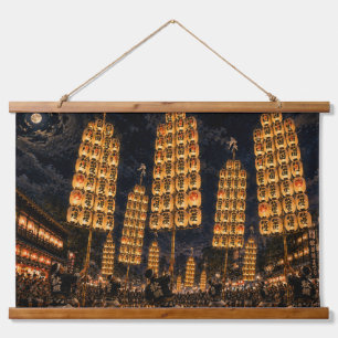 Akita Kanto Festival – Lanterns Lighting Up the Ni Hanging Tapestry