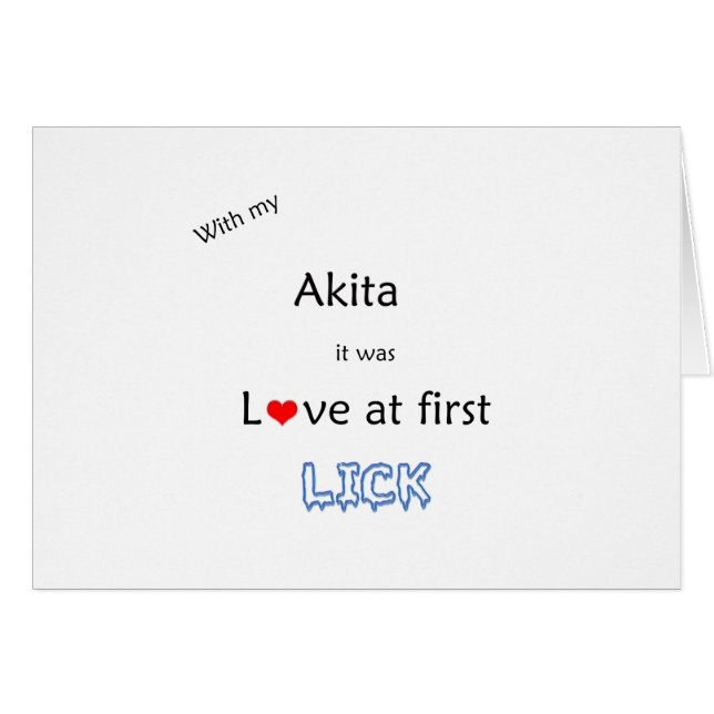 Akita Lick Design (Front Horizontal)
