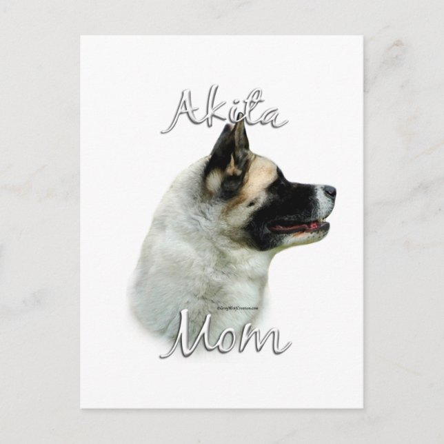 Akita Mum 2 Postcard (Front)