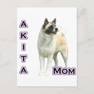 Akita Mum 4 Postcard