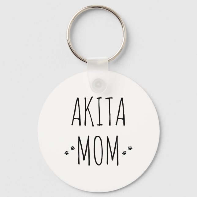 Akita Mum Key Ring (Front)