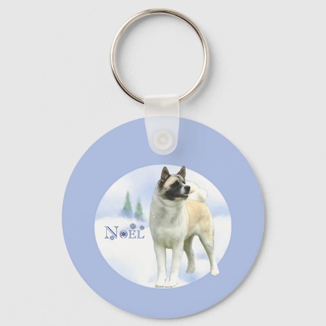 Akita Noel Keychain (Front)