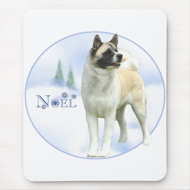 Akita Noel Mouse Mat (Front)