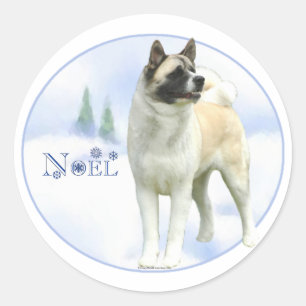 Akita Noel Stickers