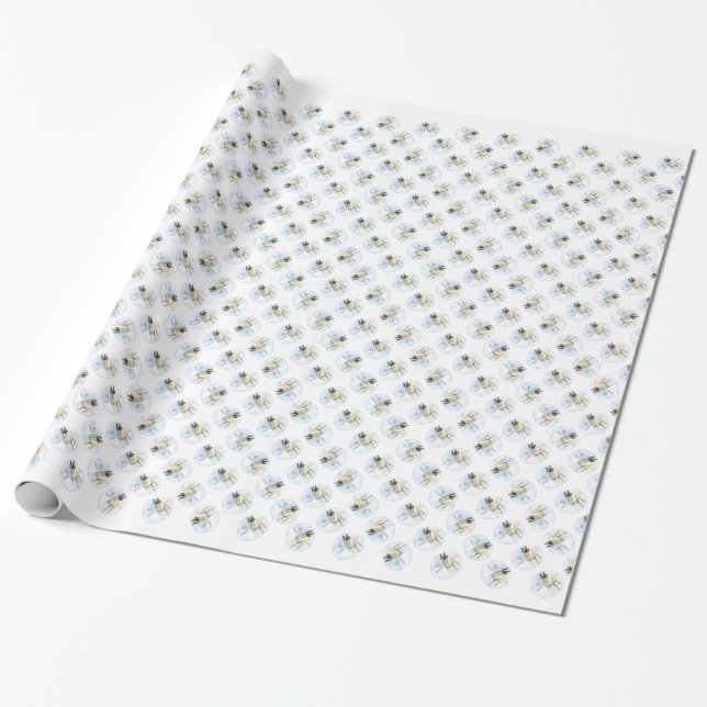 Akita Noel Wrapping Paper (Unrolled)
