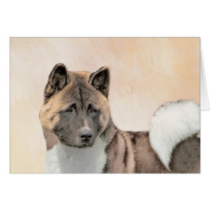 Akita Painting - Cute Original Dog Art