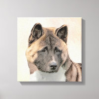 Akita Painting - Cute Original Dog Art