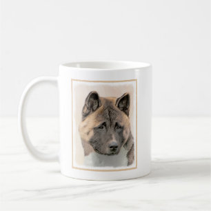 Akita Painting - Cute Original Dog Art Coffee Mug