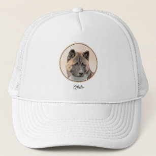 Akita Painting - Cute Original Dog Art Trucker Hat