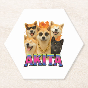 Akita  paper coaster