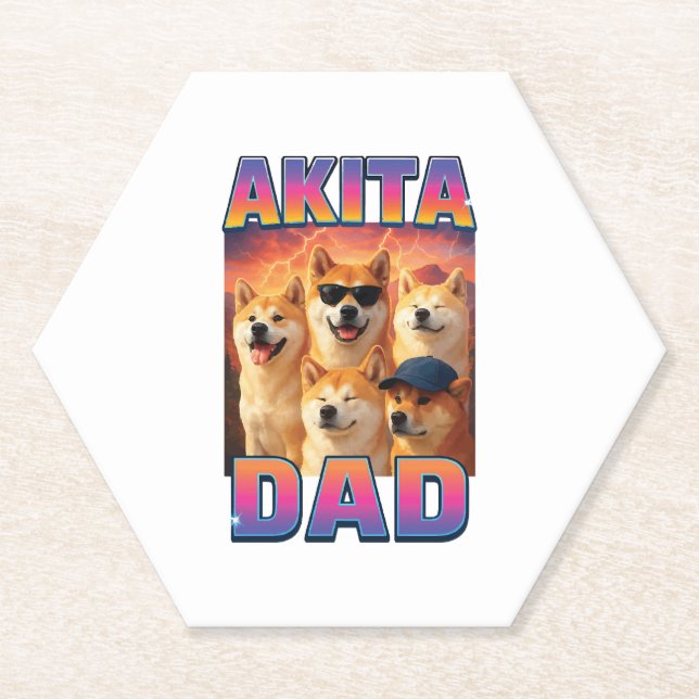 Akita Paper Coaster (Front)