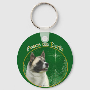 Akita Peace Key Ring