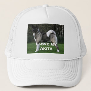 akita pinto black mask full love w pic trucker hat