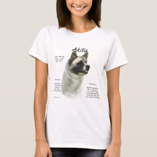 Akita (pinto) History Design T-Shirt