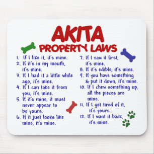 AKITA Property Laws 2 Mouse Mat
